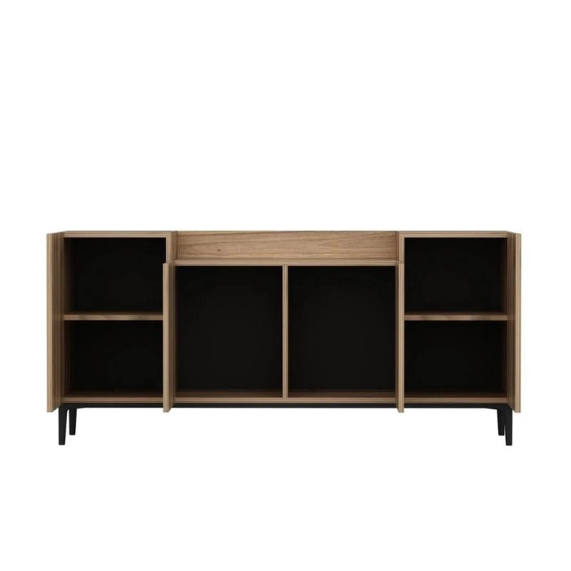 MOBILE DA INGRESSO MADIA ELLARIA 4 ANTE COLORE NOCE + 1 RIPIANO DOPPIA ALTEZZA 160X42X75H CM