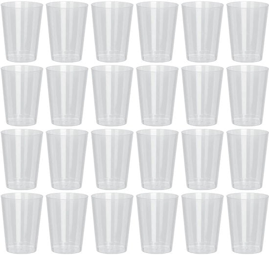 Bicchieri per Partito 24 pezzi - Bicchieri Riciclabili - Resistenti al Lavastoviglie - Sicuri per l'Alimentazione in Plastica - Ideali per Feste - Colorati Arcobaleno - Bicchieri per Bevande