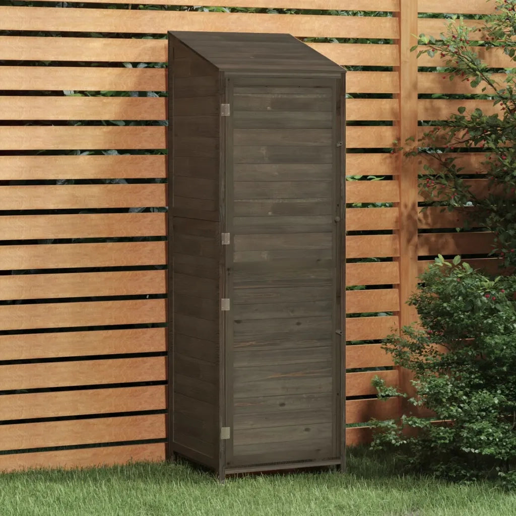 Capanno Giardino Antracite 55x52x174,5 cm Legno Massello Abete CFW5597315
