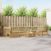 Set di divani da esterno 8 pz Bianco e Beige 3390198