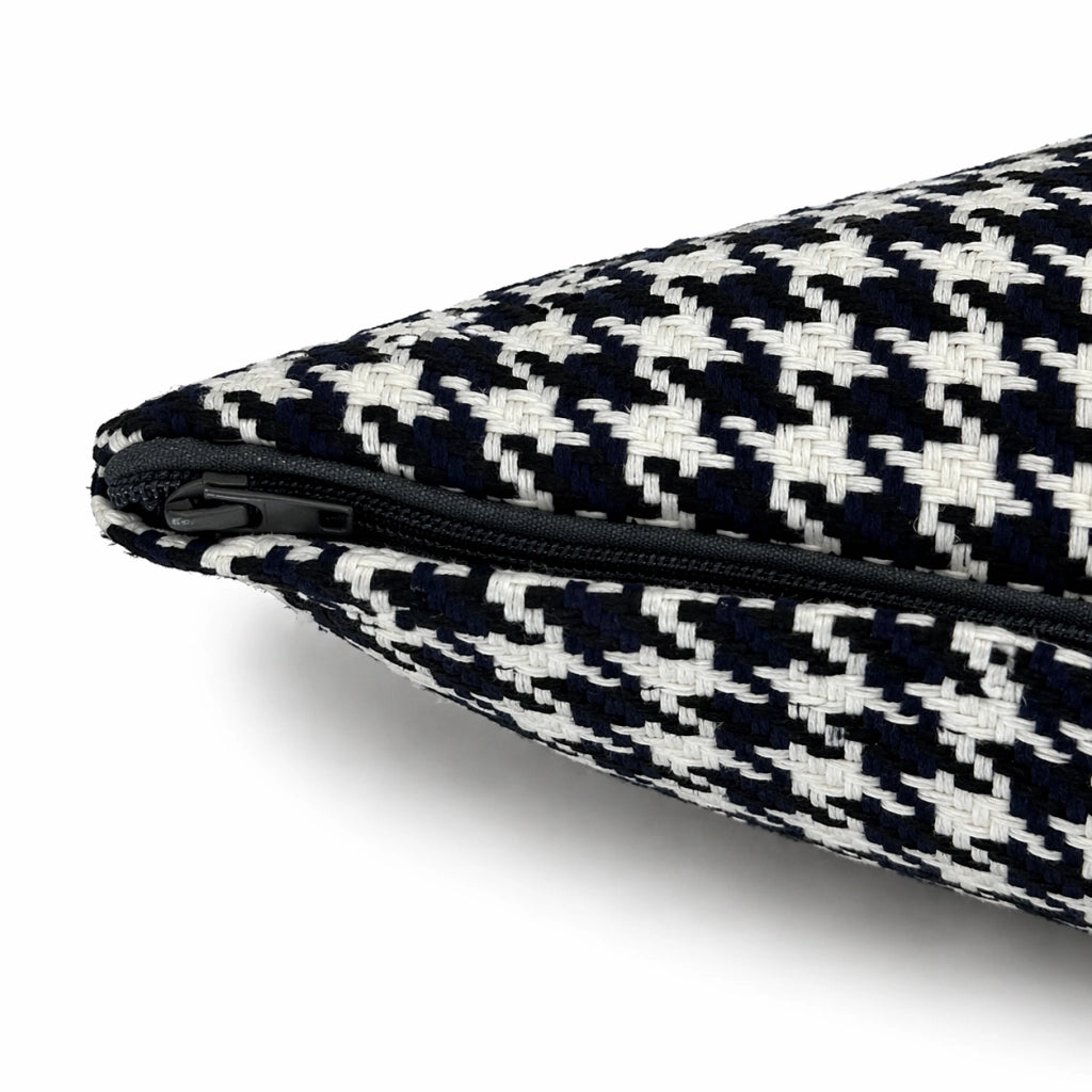 Cuscino decorativo 45x45 cm Sfoderabile in poliestere - Nero/Bianco
