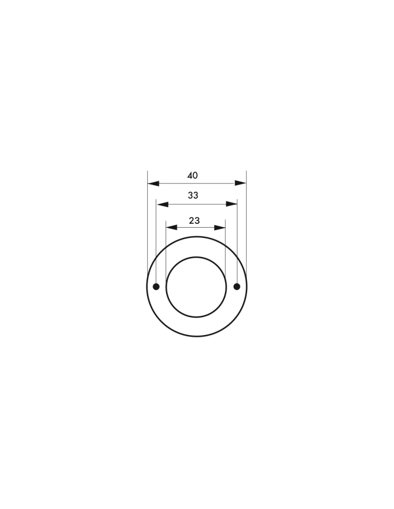Borchia rosetta per cilindro Ø23mm, ottone - THIRARD