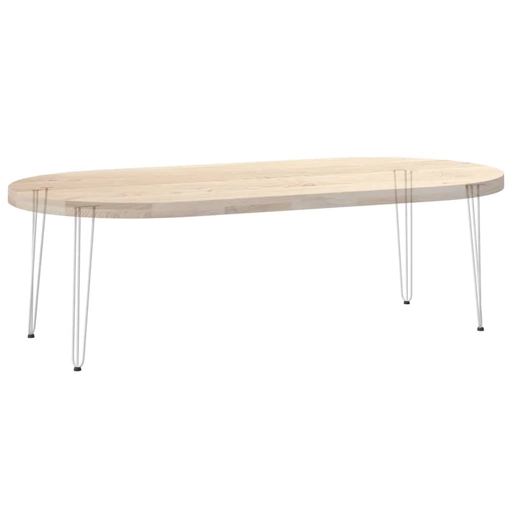 Set di 4 gambe a forcina per tavolo consolle 72 x 12 x 12 cm con piedini regolabili design moderno acciaio bianco 02_0056744