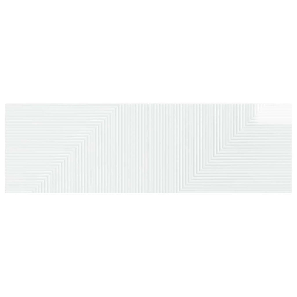 Testiera da Muro HAARLEM Bianco Lucido Legno ingegnerizzato 896949