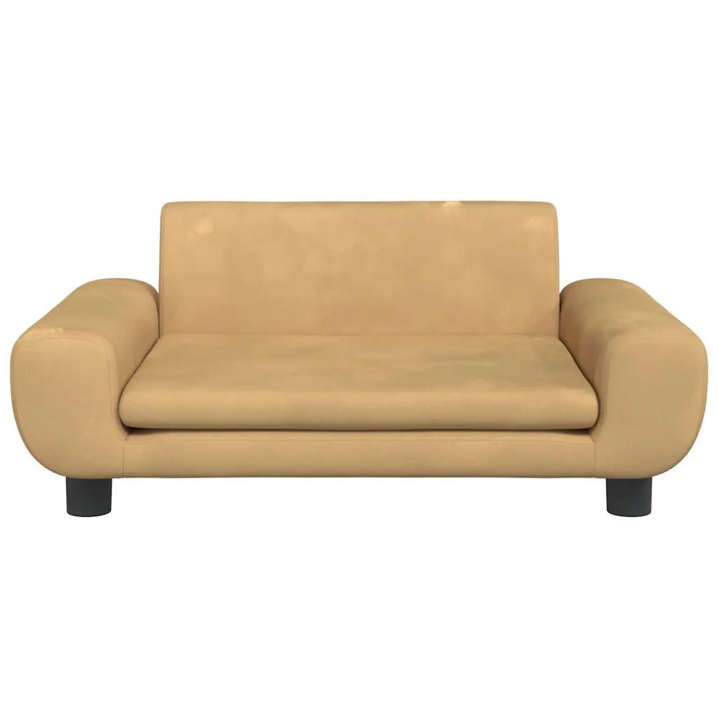 Divano | Divano da soggiorno | Sofa per Bambini Marrone 70x45x33 cm in Velluto