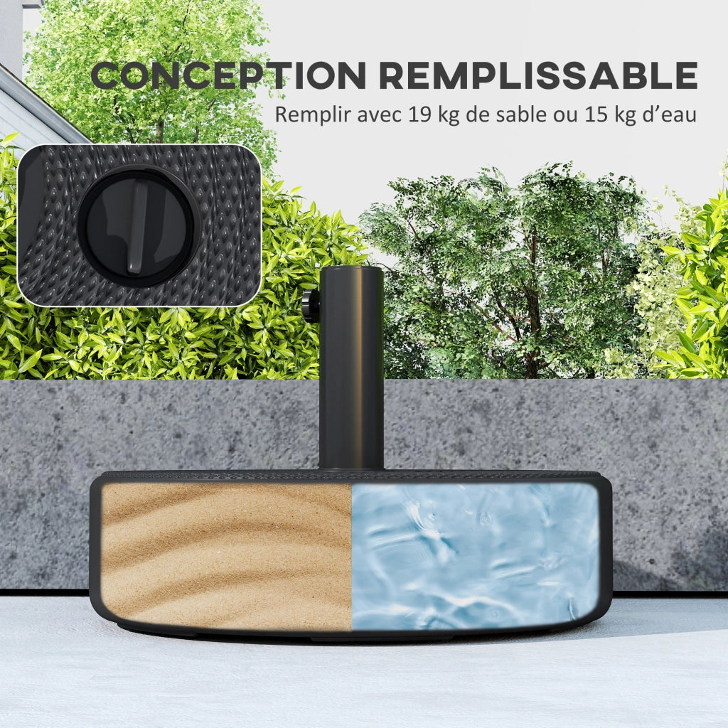 Piedistallo per Parasole ¨C zephmum ¨C Nero 45x30.5 cm