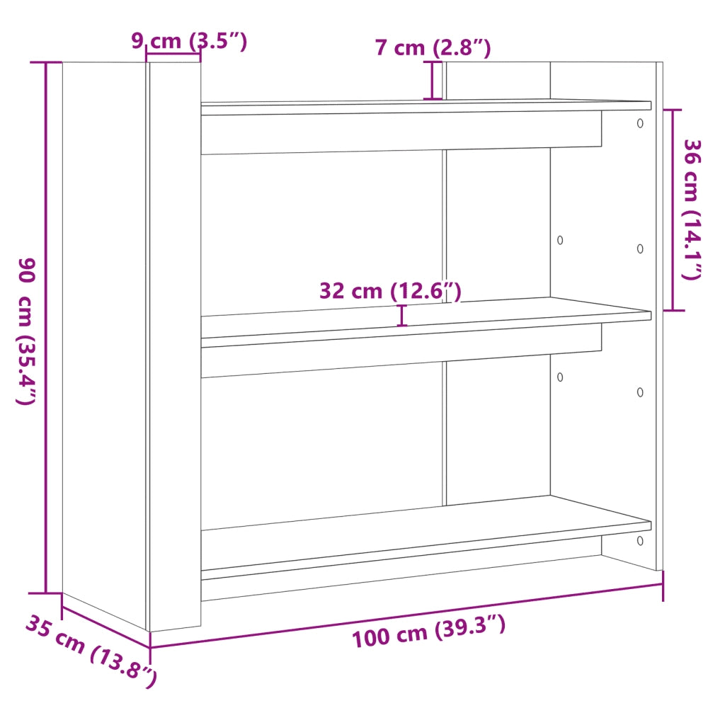 Tavolo Consolle Rovere Sonoma 100x35x90 cm in Legno Multistrato 848474