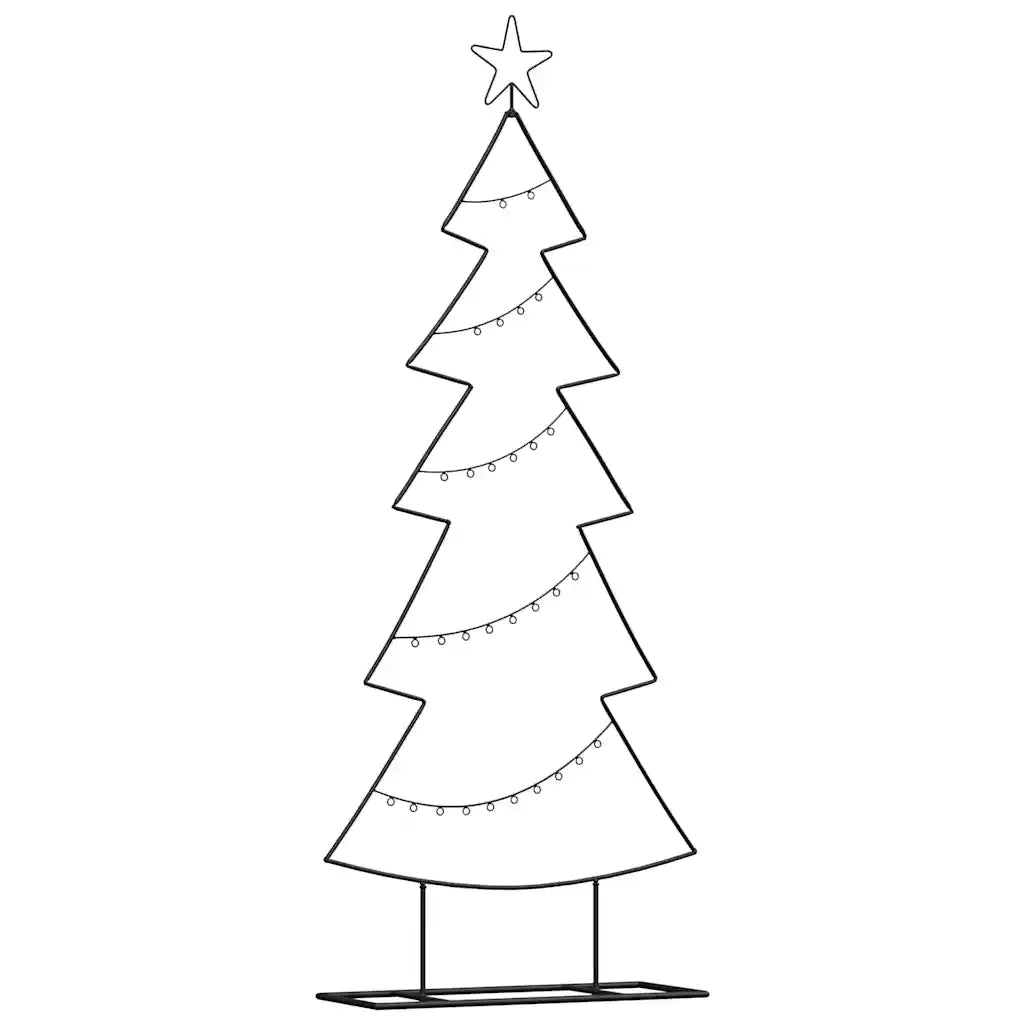 Albero di Natale in metallo con supporto Nero 150 cm Acciaio