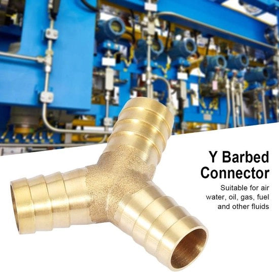 Connettori a T di alta qualità - 3 vie - Adattatore per Brandstof/Lucht/Water/Gas/Olio - 14mm - 1 pezzo - Connettori a tubo