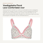 Reggiseno in cotone elegante con finitura a rilievo - apertura frontale - senza anello metallico - 40/90 - comodo - per allattamento - reggiseno per allattamento