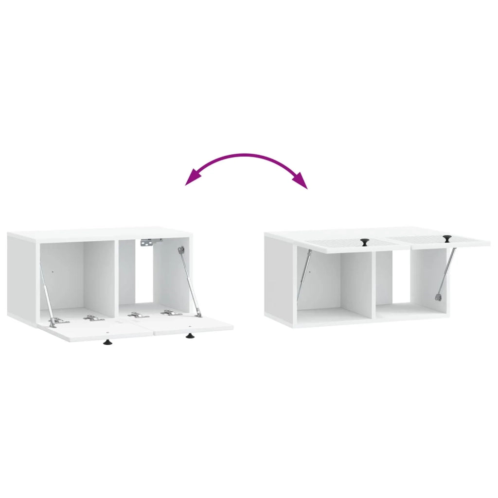 Mobile Porta TV da Muro Bianco 59,5 x 31 x 30 cm 898025
