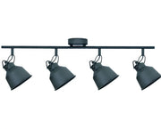 Plafoniera industriale nera 70 cm 4xE14 orientabile Polux