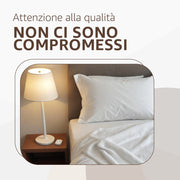 SONIT - Lenzuolo con Angoli Bianco - Lenzuolo con Angoli Cotone Traspirante - Lenzuola Facile da Lavare Misura: PIAZZA E MEZZA