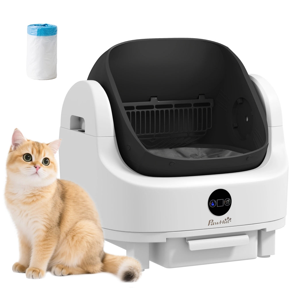 Lettiera Autopulente per Gatti ¨C Xylo ¨C Sistema Automatico Aperto con Controllo Odori Bianco