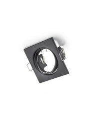 Faretto da Incasso Quadrato Jura 1xGU10 Nero 8x8 cm Trio Lighting
