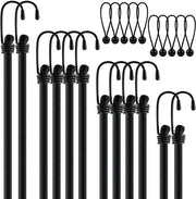 Set di 12 spanrubber con ganci, in 4 lunghezze, spanner idrorepellente con cinture di trazione robuste, cinture di carico elastiche, espansore con ganci per fissare la carreggiata (30cm, 45cm, 60cm, 100cm)