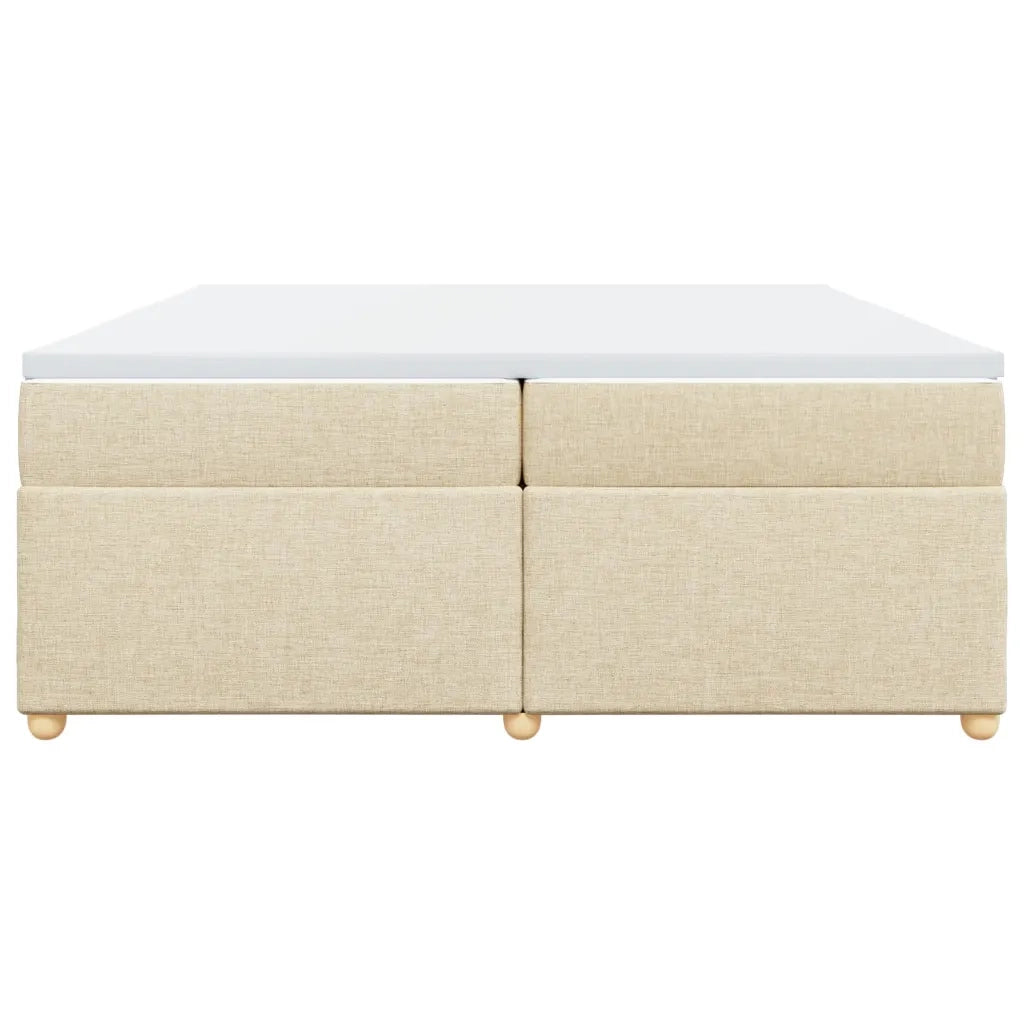 Giroletto a Molle con Materasso Crema 200x200 cm in Tessuto 3285406