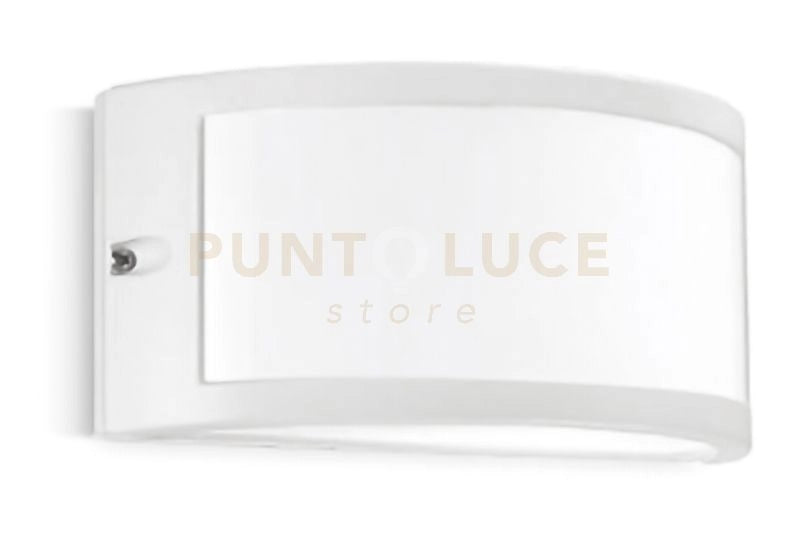 GES143- APPLIQUE BIANCO  1 LUCE ATTACCO E27 IP54 IN ALLUMINIO