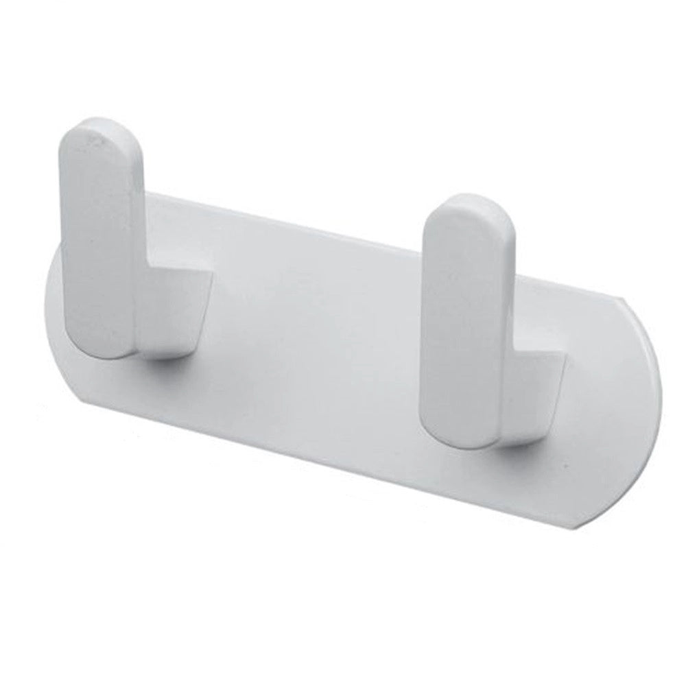 Trade Shop - Appendiabiti Con 2 Ganci Appendino Portasciugamano Bagno Casa Cucina Bianco 59741 -