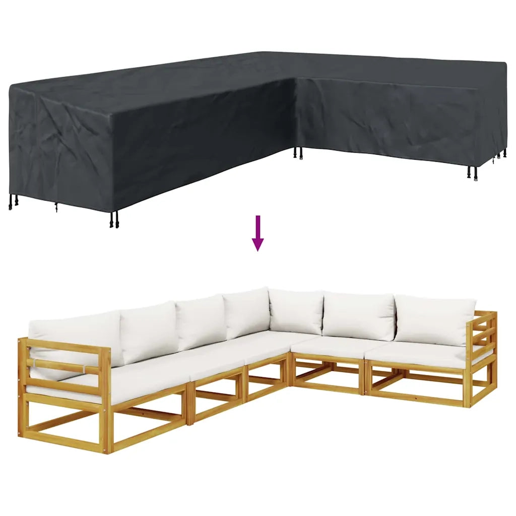 vidaXL Copertura per mobili da esterno 355 x 275 x 80 cm