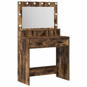 Toeletta | Tavolo da Trucco Rovere fum¨¦ 79 x 41 x 135 cm Legno multistrato