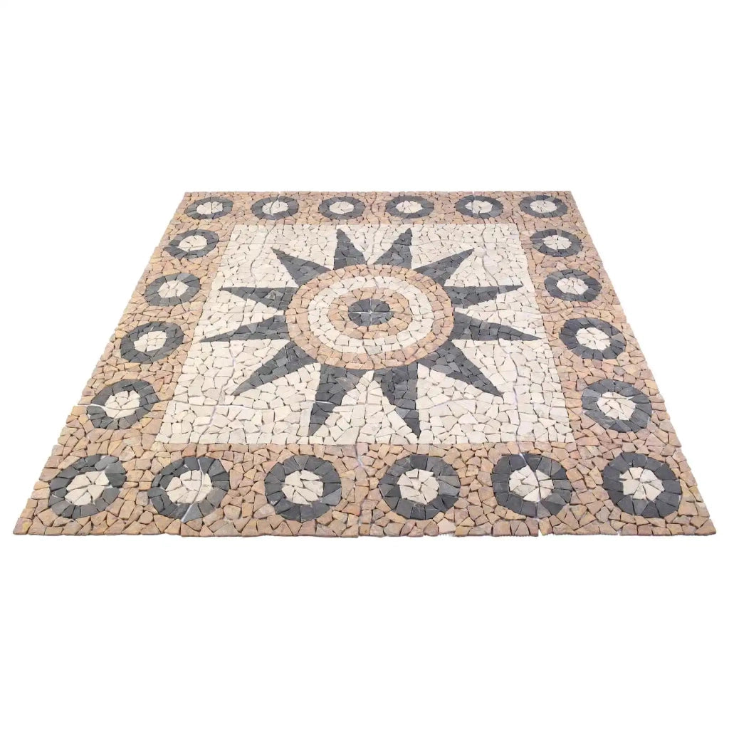 Piastrelle in mosaico con motivo a fiore Multicolore 42033519