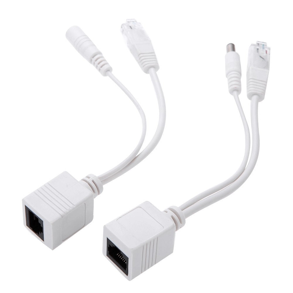 Trade Shop - Power Over Ethernet Adattatore Iniettore Estrattore Passivo Poe Kit Cavo Cat5 -
