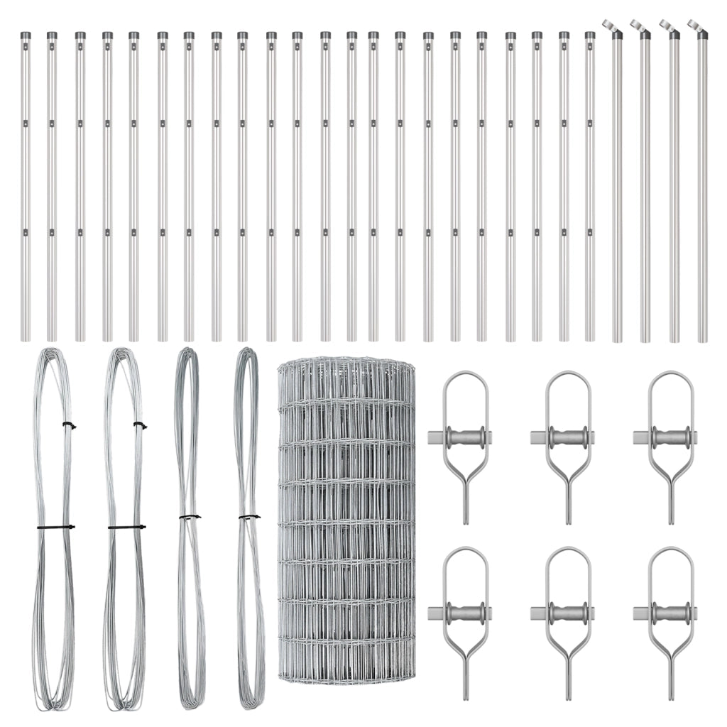 Recinzione Euro con 13 Poste 0.6x50 m Acciaio Galvanizzato
