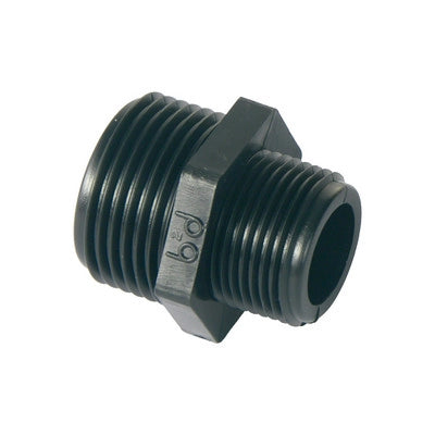 NIPPLES RIDOTTO IN PP NERO- 1X3/4- BUCCH- pezzi 1