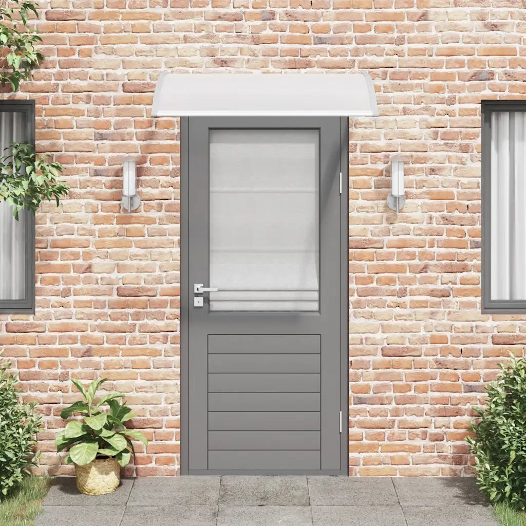Pensilina per Porta Grigia e Trasparente 120x75 cm in PC CFW6657967