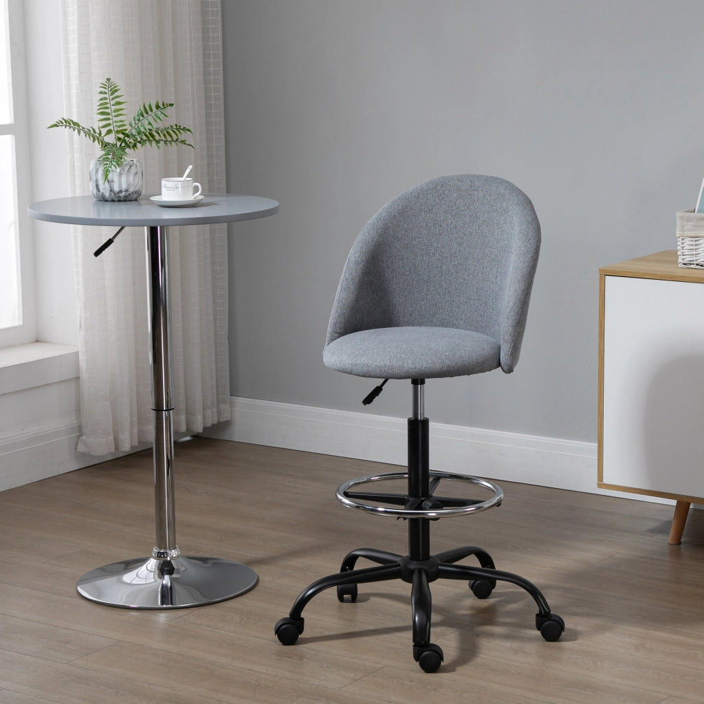 Sgabello da ufficio regolabile in altezza 105-125 cm ¨C Xylo ¨C grigio lino