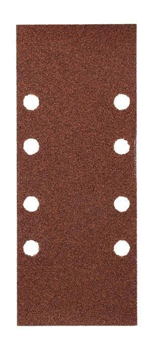 Kwb 8182-08 Strisce Abrasive per Levigatrice Orbitale Corindone Grana 80 93x230 mm 8 Fori 10 Pezzi colore Marrone