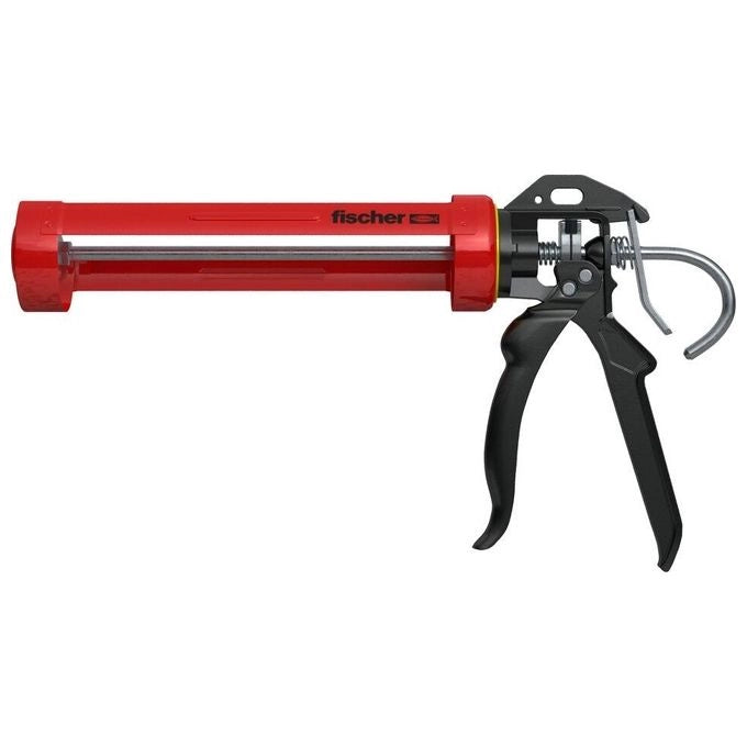 Fischer 541441 KPM 3 Pistola per Cartucce Silicone Resine e Adesivi 300 ml rapporto trasmissione 18:1 colore Nero Rosso