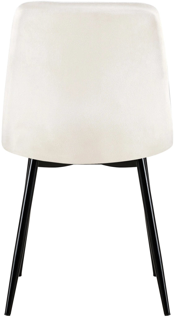 Sedia Dijon in velluto o tessuto Velluto,bianco crema