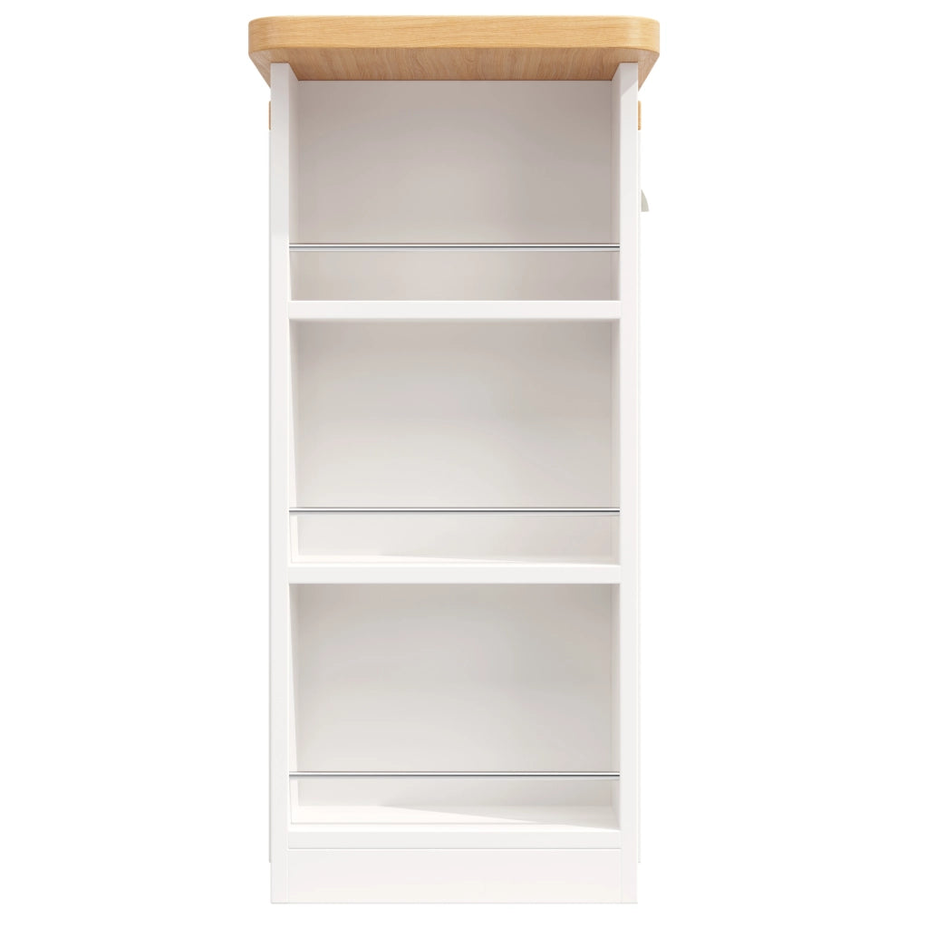 Tavolo bar 135-203x39x92.8 cm allungabile con rotazione a 360° e LED in MDF bianco e naturale