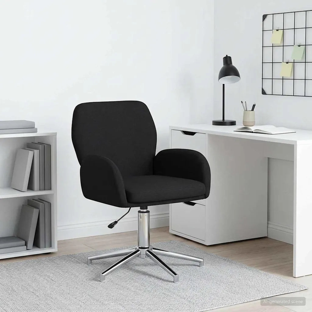 Sedia da scrivania girevole 54 x 58 x 90 cm Nero Tessuto 42034338