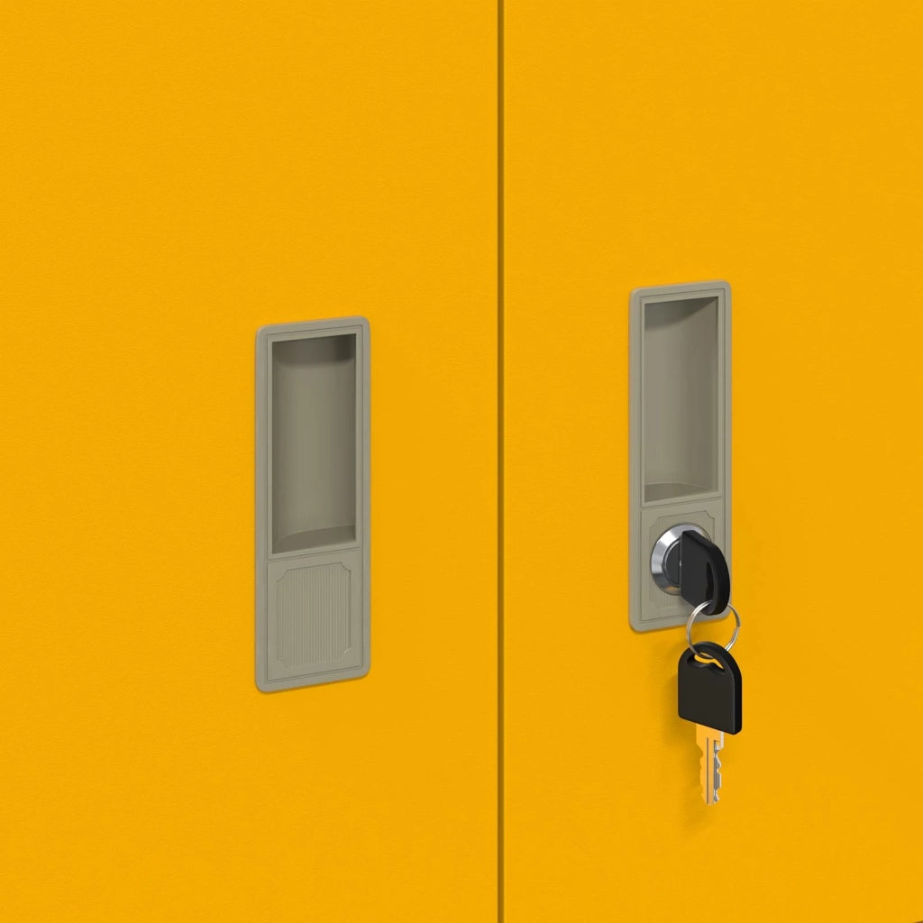 Armadio Giallo senape 90 x 40 x 40 cm Acciaio