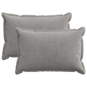 Federa 2 pz HOUTEN Grigio Chiaro 50 x 75 cm corduroy 919803