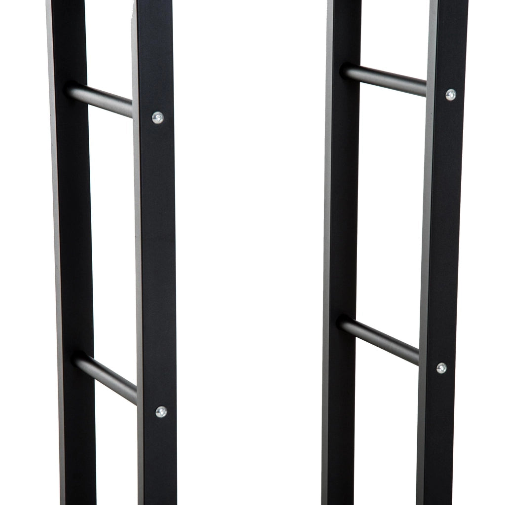 Portalegna Legnaia in Ferro 40x25x100 cm da Interno Max 100Kg  Nero