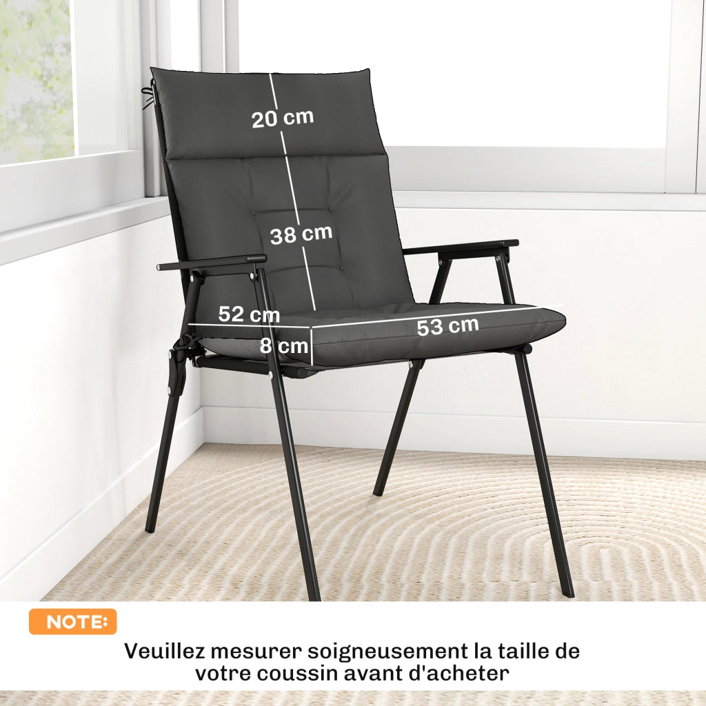 Cuscini per sedie da giardino ¨C zephmum ¨C Grigio Scuro 112x53cm
