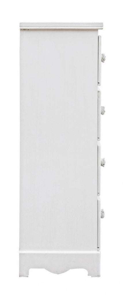 Cassettiera 4 Cassetti Legno Bianco Rustica da Interno - BLAINE