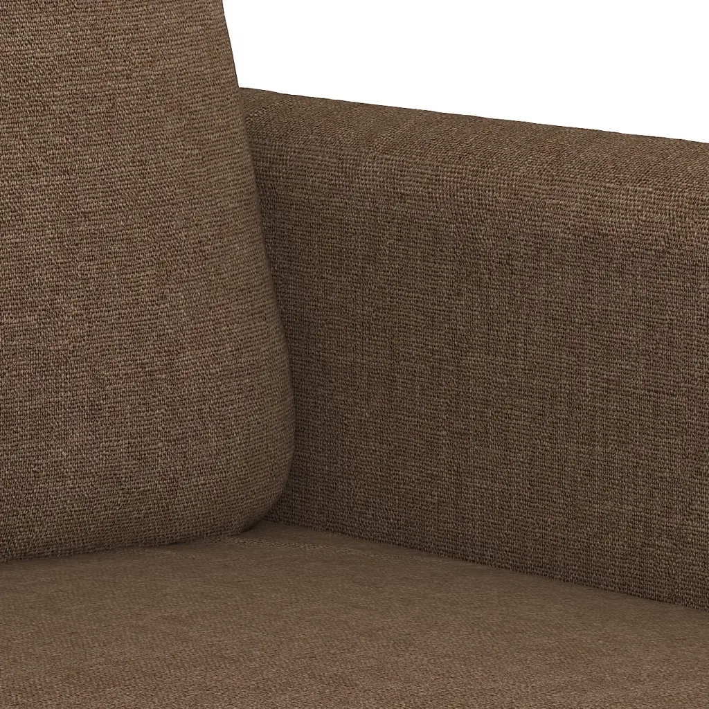 Set di Divani 2 pz con Cuscini Marrone in Tessuto 3202121