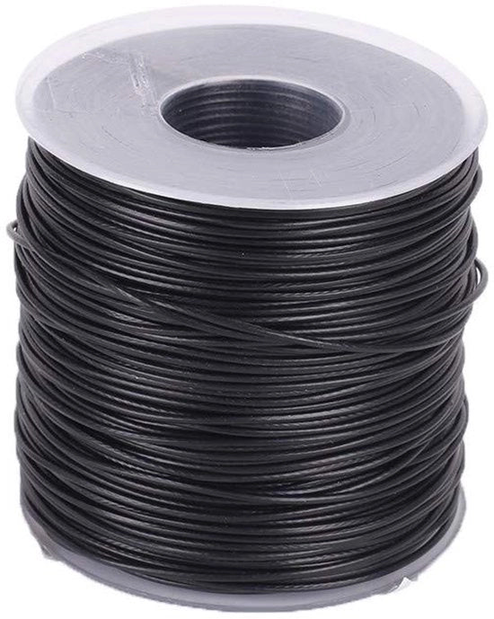 Cavo in acciaio inossidabile 2 mm - Nero in plastica verniciato - 100 m - Resistente alla corrosione - Alta resistenza - Cavo per corde da bucato/ supporto per alberi da frutto - Filo in acciaio inossidabile