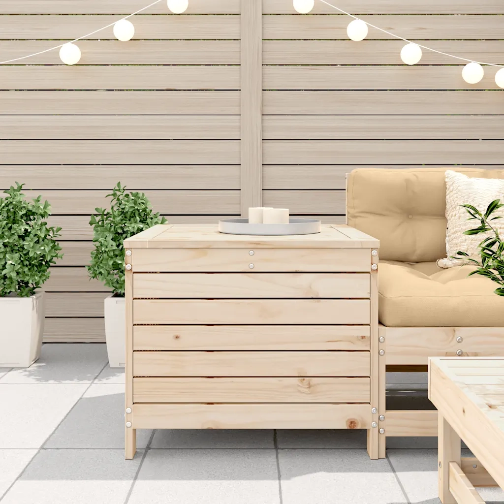 Sedia da giardino-Poggiapiedi da Giardino 62x63,5x53,5 cm Legno Massello di Pino
