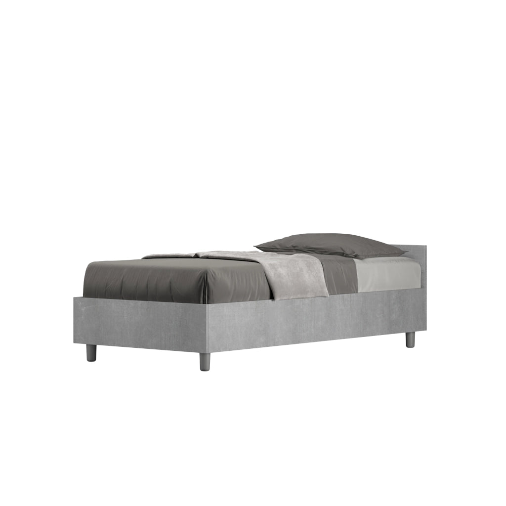 BS COM Letto singolo con rete 80x200 cemento