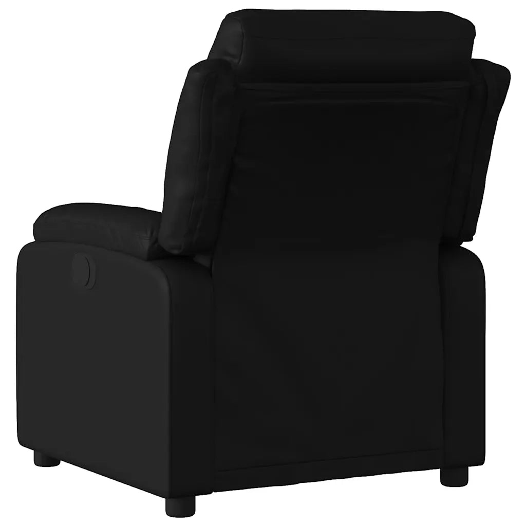 Divano Sedia-Poltrona Reclinabile Elettrica Nera in Similpelle 483781