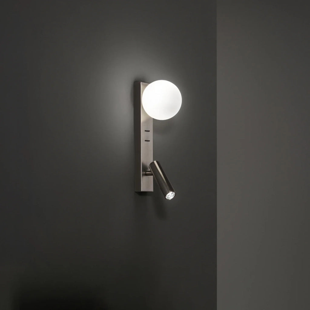 Applique Moderna Fog Metallo Grigio Spazzolato Luce Led G9 Ip20