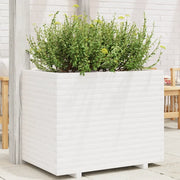 Fioriera da Giardino-Vaso da Esterno Bianca 90x60x72 cm Legno Massello di Pino