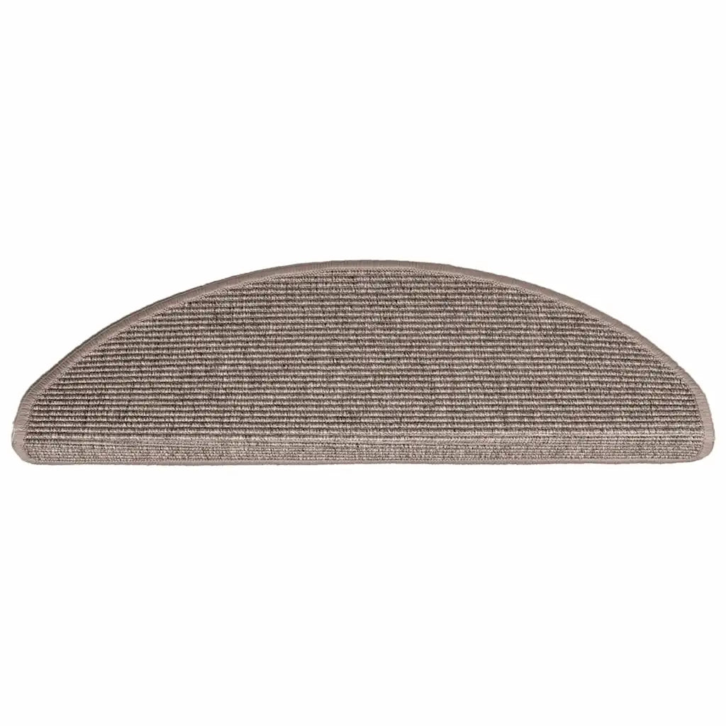 Tappetini per scale 15 pz 65x21x4 cm Beige scuro Semicircolari 326902