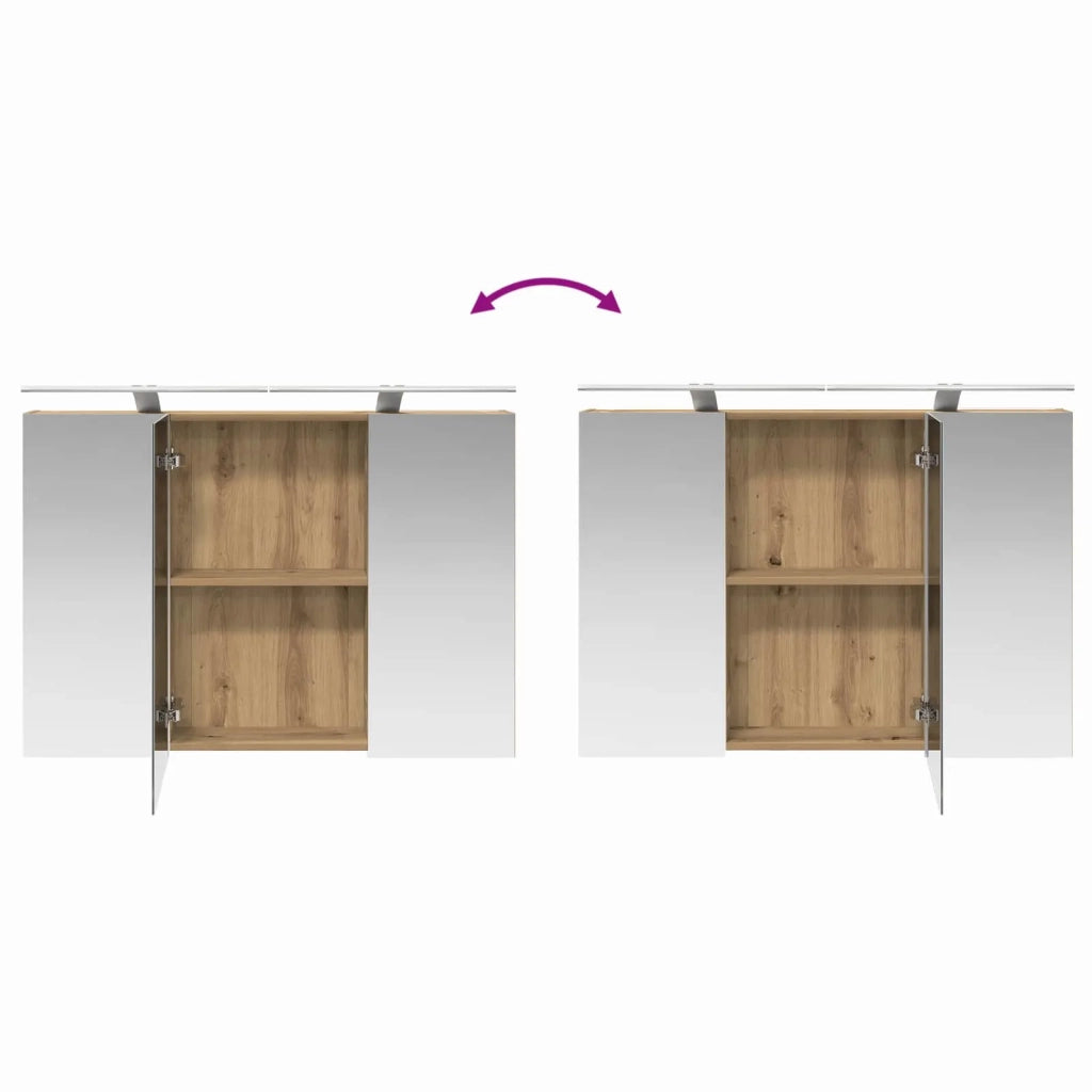 Set di mobili per il bagno 4 pcs Rovere Artigianale 3406982